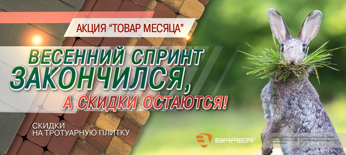 Браер акция на тротуарную плитку Браер акция на тротуарную плитку