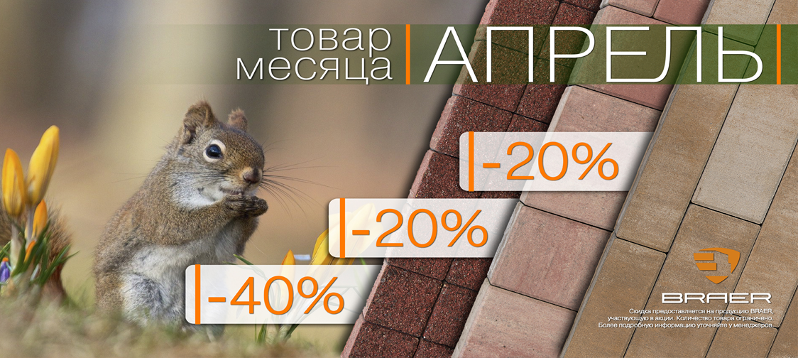 Браер акция на тротуарную плитку Браер акция на тротуарную плитку