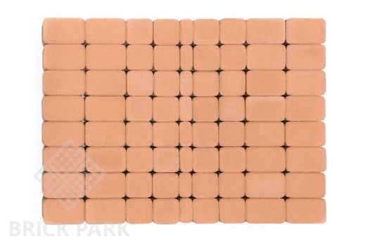 Бетонная брусчатка БРАЕР Классико коралловый 172x115x60