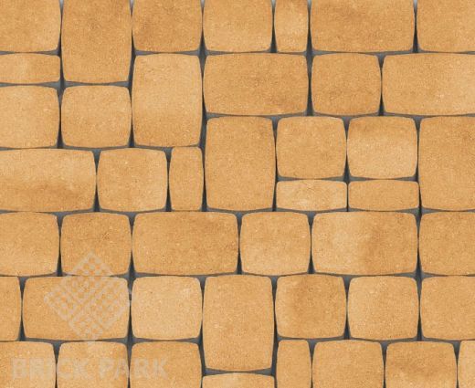 Тротуарная плитка Каменный век Классико Color Mix Оранжево-белый 172×115×60