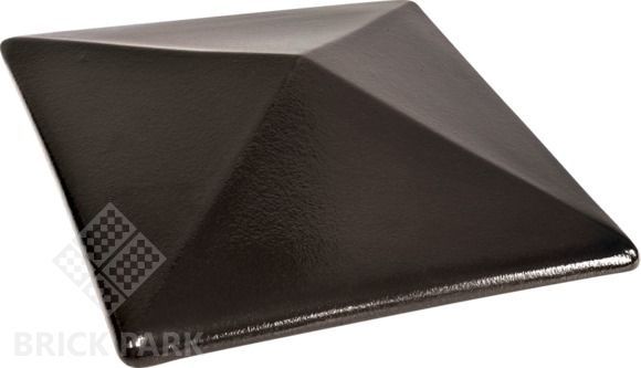 Колпаки на забор King Klinker Ониксовый Черный 310x445x90