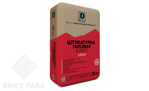 Штукатурка гипсовая De Luxe КЛАСС СЕРАЯ МН