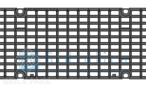 Решетка чугунная ячеистая DN200, 500/247/25, 27/13, кл. E600 kN