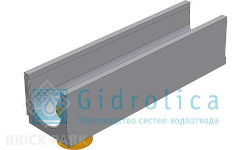 BGU Универсальный лоток DN200, №. 0, с вертикальным водосливом, без уклона