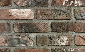 Кирпич ручной формовки Real Brick КР/ 0,5 ПФ угловой antic RB 04 глина бордовая