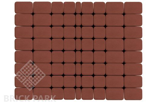 Бетонная брусчатка БРАЕР Классико винный 115x115x60