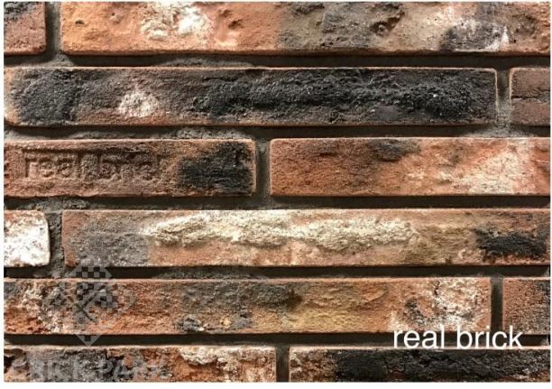 Кирпич ручной формовки Real Brick КР/0,5 ПФ Ригель 2 рядовой antic RB 10 глина античная кирпичная