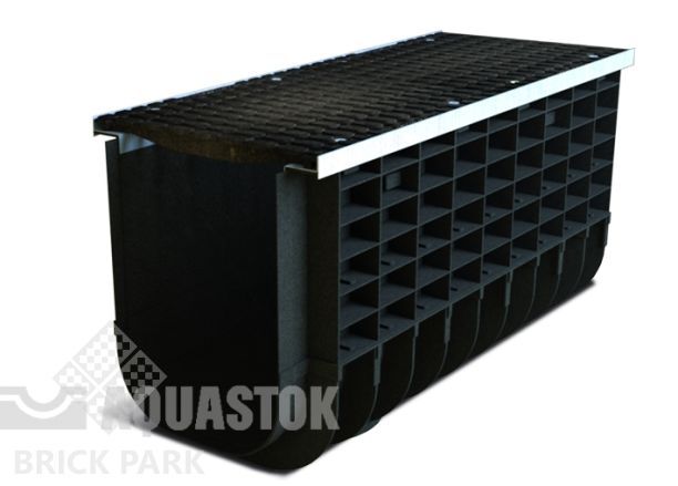 Лоток ЛВП Profi DN300 H515 C250 комплект с решеткой чугунной