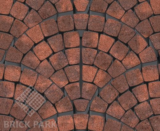 Тротуарная плитка Каменный век Классико Ориджинал Stone Base Вишнево-оранжевый 110(57)×86×60