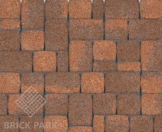 Тротуарная плитка Каменный век Классико Stone Base Коричнево-оранжевый 172×115×60