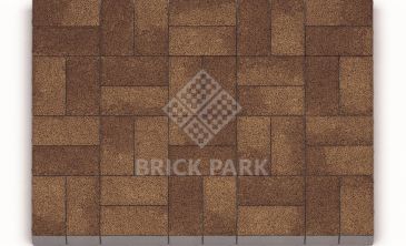 Тротуарная плитка Каменный век Кирпичик Stone Base Желто-коричневый 200×100×60