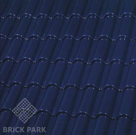 Черепица La Escandella Mixed 'S' Roof Tile Small GLAZED Cobalt Blue