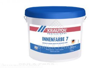 Краска водно-дисперсионная для внутренних работ Krautol Innenfarbe 7 / Инненфарбе 7 База 3 10 л