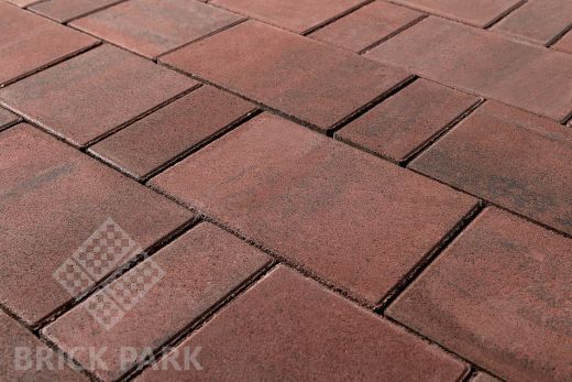 Бетонная брусчатка БРАЕР Старый город Ландхаус Color Mix Тип9 / Закат 80x160x60