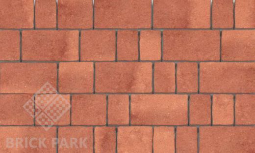 Тротуарная плитка Каменный век Старый город Color Mix Вишнево-оранжевый 260×160×60