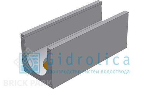 BGU Универсальный лоток DN300, № 20-0, с вертикальным водосливом,без уклона