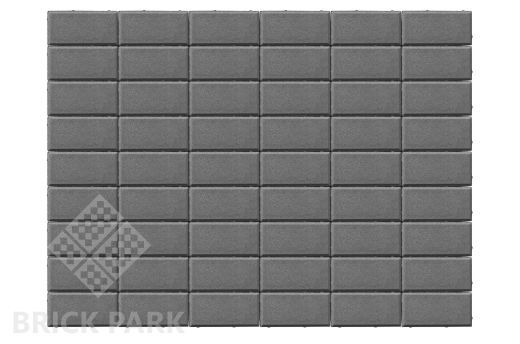 Бетонная брусчатка БРАЕР Прямоугольник серый 240x120x70