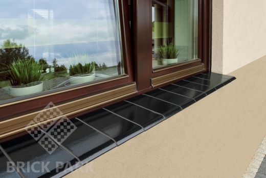 Клинкерный подоконник King Klinker Onyx black (17) 280x120x15 мм