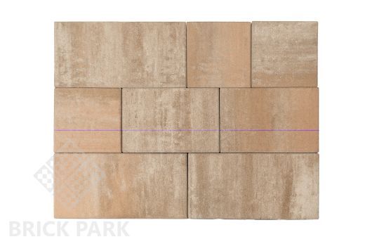 Бетонная брусчатка БРАЕР Триада Color mix ПЛАТО 300x300x60