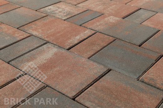 Бетонная брусчатка БРАЕР Старый город Ландхаус Color Mix Тип 4 / Койот 240x160x60