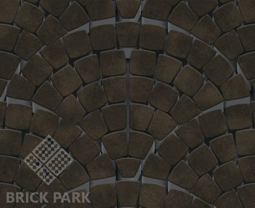 Тротуарная плитка Каменный век Классико Ориджинал Color Mix Коричнево-черный 115×115×60