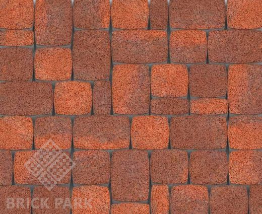 Тротуарная плитка Каменный век Классико Stone Base Вишнево-оранжевый 172×115×60