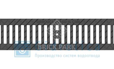 Решетка водоприемная Gidrolica Standart РВ -10.13,6.50 - щелевая чугунная ВЧ, кл. С250