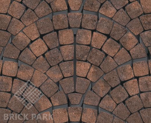 Тротуарная плитка Каменный век Классико Ориджинал Stone Base Коричнево-оранжевый 110(57)×86×60
