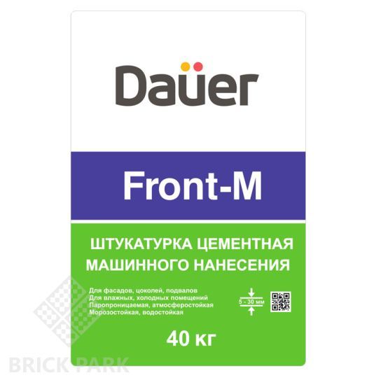 Штукатурка цементная Dauer машинного нанесения "FRONT-М / ФРОНТ-М"