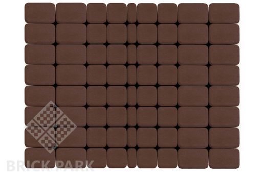 Бетонная брусчатка БРАЕР Классико коричневый 57x115x60
