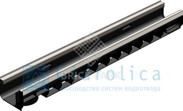 Лоток водоотводный Gidrolica Standart Plus ЛВ-10.14,5.10 - пластиковый (усиленный)