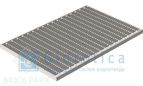 Решётка стальная Gidrolica Step Pro 390×490 (ячейка)