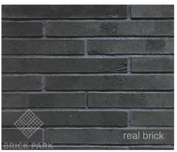 Кирпич ручной формовки Real Brick КР/0,5ПФ Ригель 2 угловой RB 13 графитовый