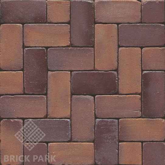 Клинкерная брусчатка Muhr Klinkerwerke 04SG Rotbraun-bunt Spez.gerumpelt 52