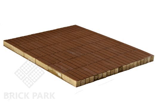 Бетонная брусчатка БРАЕР Прямоугольник Коричневый 200x50x60