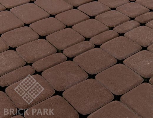 Бетонная брусчатка БРАЕР Классико коричневый 172x115x60