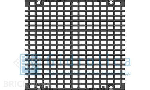 Решетка чугунная щелевая DN400, 500/447/25, MW 25/14, кл. E600 кН
