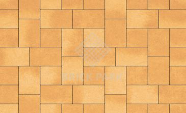 Тротуарная плитка Каменный век Бельпассо Премио Color Mix Оранжево-белый 450×225×60