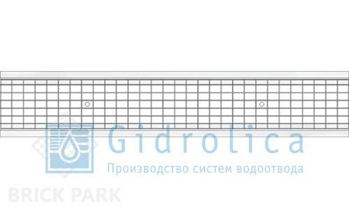 Решетка водоприемная Gidrolica Standart РВ -15.18,7.100 - ячеистая стальная оцинкованная, кл. В125