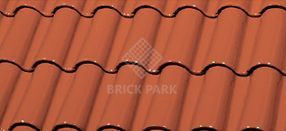 Черепица La Escandella Mixed 'S' Roof Tile Large GLAZED Transparent Red