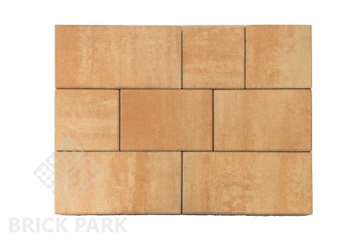 Бетонная брусчатка БРАЕР Триада Color Mix Тип28/ Сахара 600x300x60