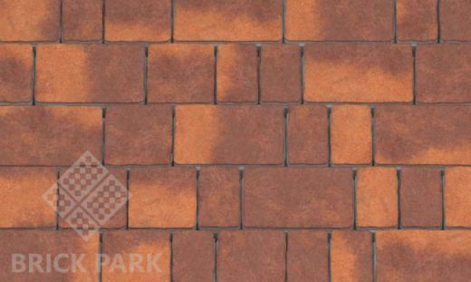 Тротуарная плитка Каменный век Старый город Color Mix Коричнево-оранжевый 160×160×60