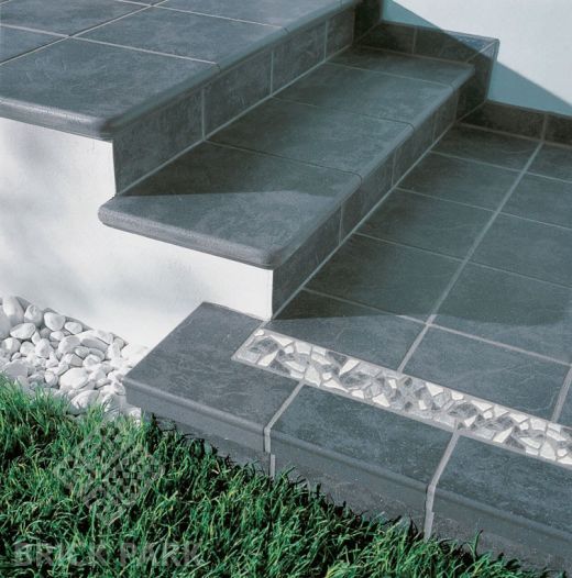 Плинтус ступени левый Stroeher Roccia 845 nero 