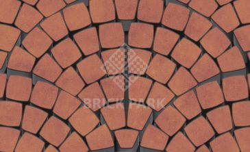 Тротуарная плитка Каменный век Классико Ориджинал Color Mix Вишнево-оранжевый 115×115×60