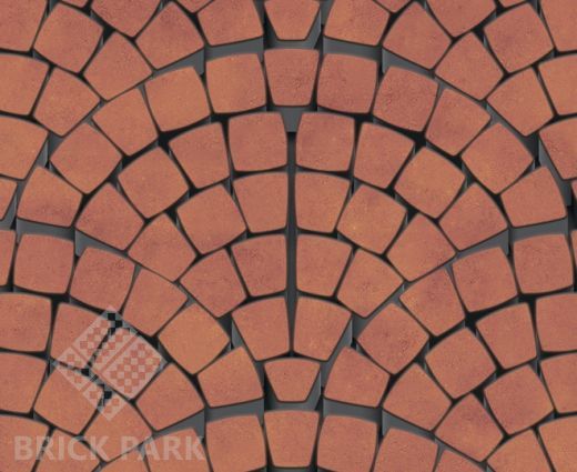 Тротуарная плитка Каменный век Классико Ориджинал Color Mix Вишнево-оранжевый 115×115×60