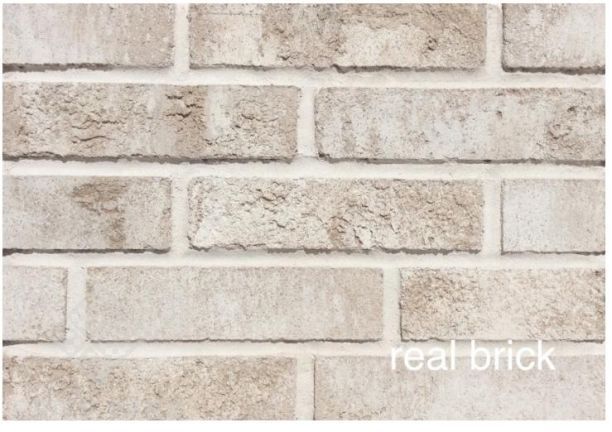 Кирпич ручной формовки Real Brick КР/0,5ПФ угловой RB 00 слоновая кость