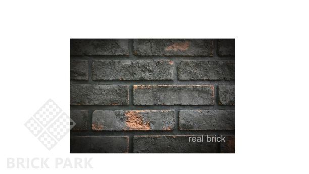 Плитка ручной работы угловая Real Brick Коллекция 2 ЧЁРНЫЙ ПРИНЦ RB 2-03 Глина