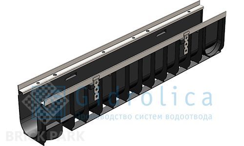 Лоток водоотводный Gidrolica Super ЛВ -10.14,5.20,5 - пластиковый, кл.Е600