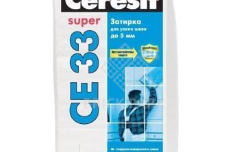 Затирка цементная для узких швов Ceresit CE 33 Super Антрацит 2 кг