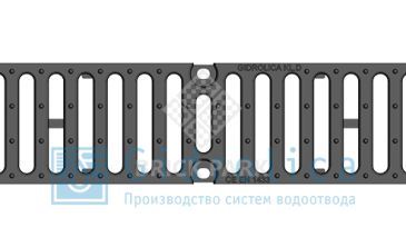 Решетка чугунная щелевая DN100, 500/147/25, 18/120, кл. D400 кН